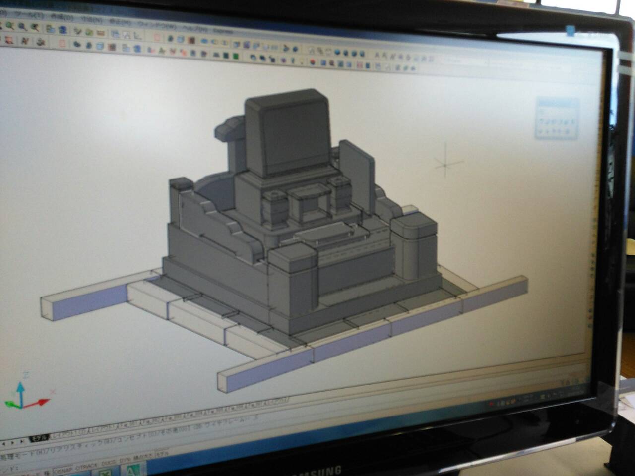 キャドで墓石のデザイン図面作成